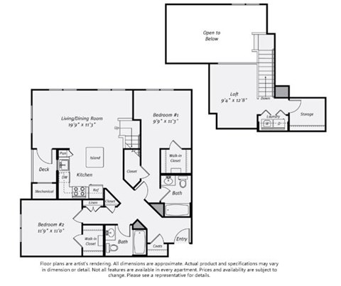 the plan of the upper floor of a house with bedrooms and bathrooms